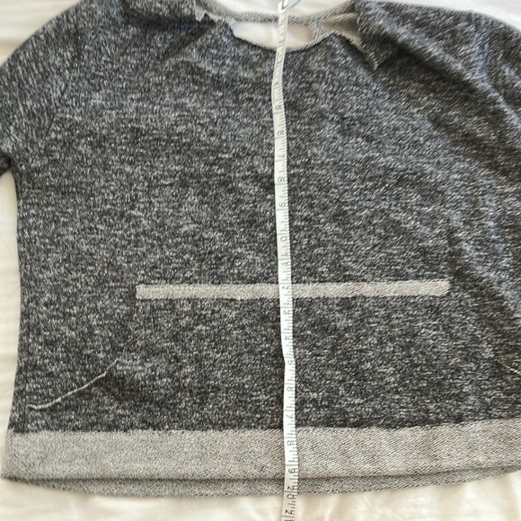 Bobi women’s medium size heather/ charcoal Gray sweatshirt 3/4 sleeve  Sweater - Picture 14 of 16